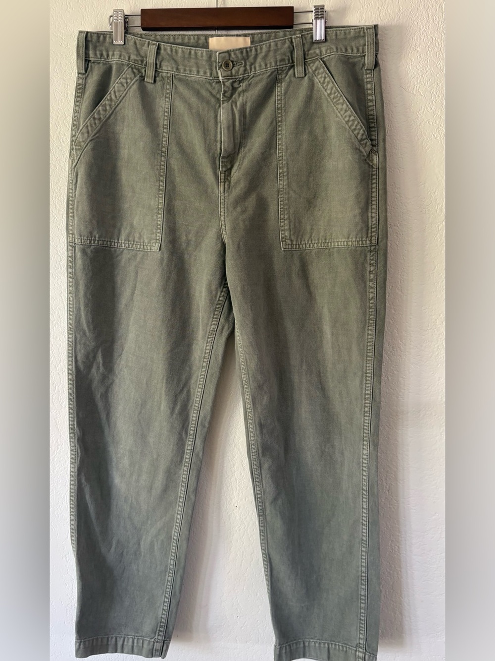 CQY Green Cropped Utility Pants